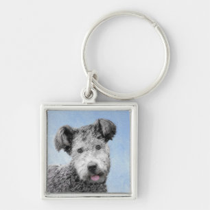 Pumi Painting - Cute Original Dog Art Keychain