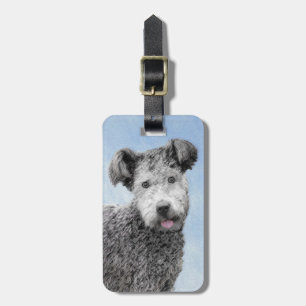 Pumi Painting - Cute Original Dog Art Luggage Tag
