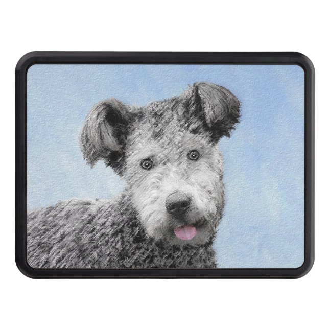 Pumi Painting - Cute Original Dog Art Trailer Hitch Cover (Front)