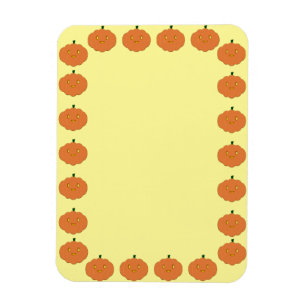 Pumkin Drawing Border Blank Custom Text Magnet