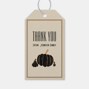 Pumkin halloween Fall Thank you custom sticker Gift Tags