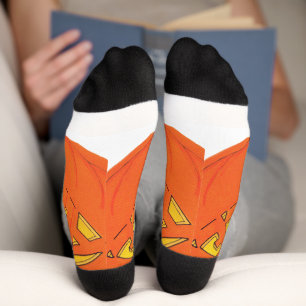 Pumkin Jack-o-Latern Socks