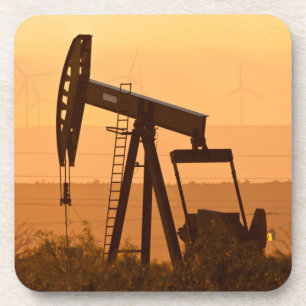 Pump Jack Pumping Oil In West Texas, USA Coaster