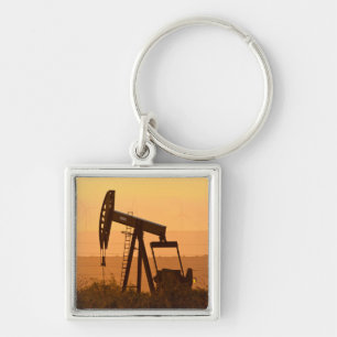 Pump Jack Pumping Oil In West Texas, USA Keychain