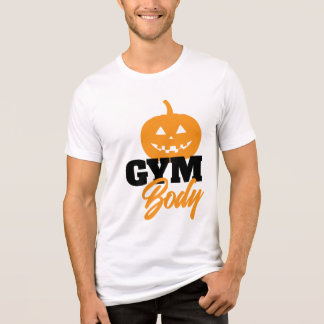 PUMP KIN Halloween Gym T-Shirt | Premium Back Prin Tri-Blend Shirt
