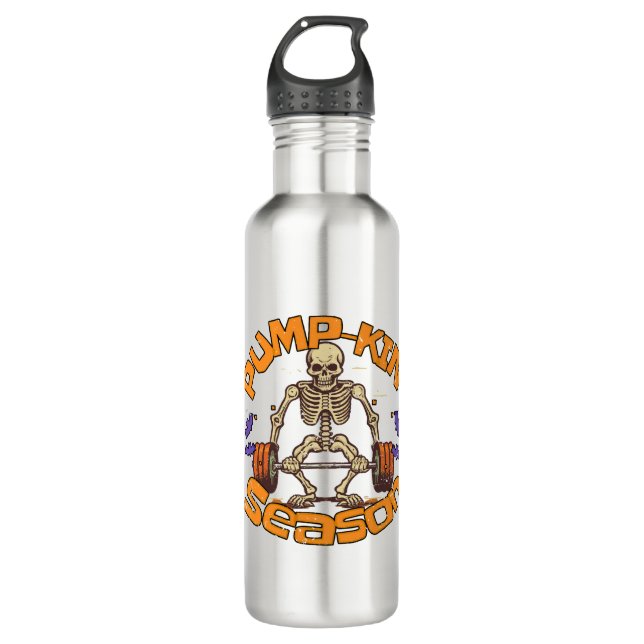 Pump-Kin Season, Halloween Sublimation, Mens hallo 710 Ml Water Bottle (Front)
