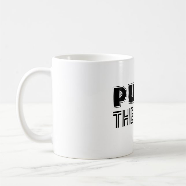 Pump The Iron Pump Cover Gym Workout Mug (Left)