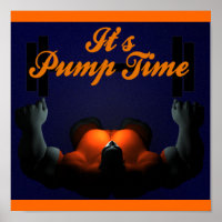 Pump Time Weightlifting Poster
