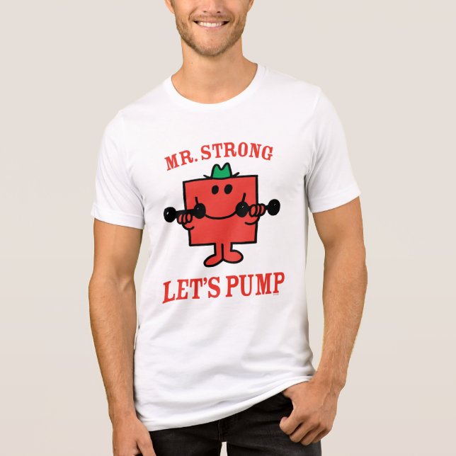 Pumping Iron With Mr. Strong Tri-Blend Shirt (Front)