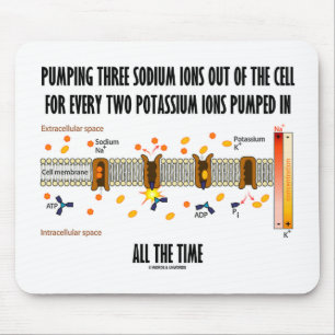 Pumping Three Sodium Ions Out Of Cell (Na-K Pump) Mouse Pad