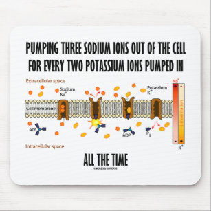 Pumping Three Sodium Ions Out Of Cell (Na-K Pump) Mouse Pad