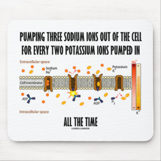 Pumping Three Sodium Ions Out Of Cell (Na-K Pump) Mouse Pad