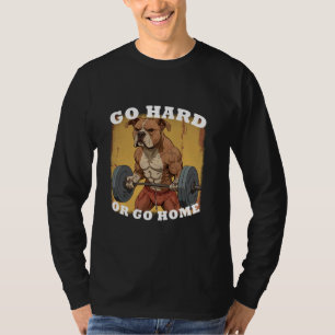 Pumping Weight Lifting Funny American Staffordshir T-Shirt