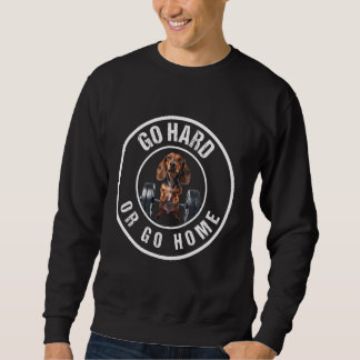 Pumping Weight Lifting Funny Dachshund Dackel Sweatshirt