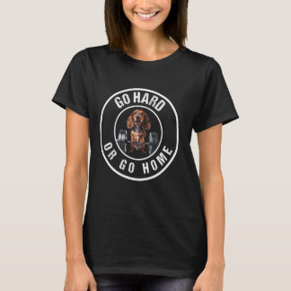 Pumping Weight Lifting Funny Dachshund Dackel T-Shirt