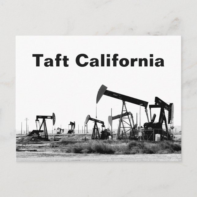 Pumpjacks in Taft California Postcard (Front)