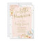 Pumpkin 1st Birthday Invitation Blush Pink Gold
