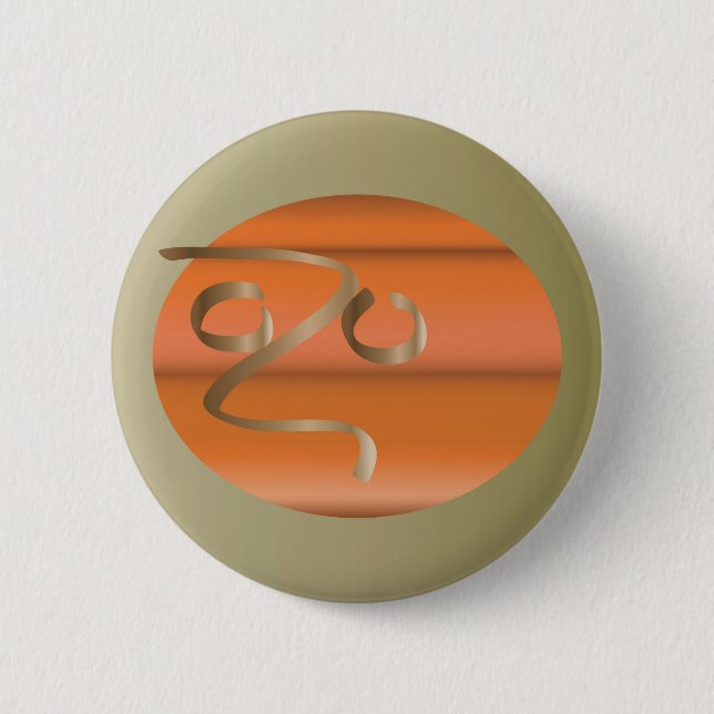 pumpkin 2 inch round button (Front)