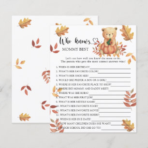 Pumpkin and Bear - Who knows mommy best game