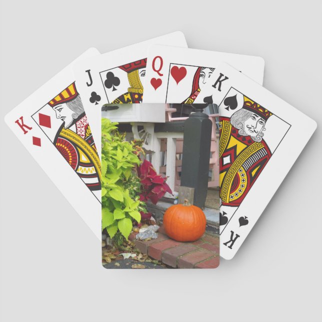 Pumpkin and Coleus - Martha's Vineyard Playing Cards (Back)