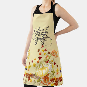 Pumpkin And Leaves Apron