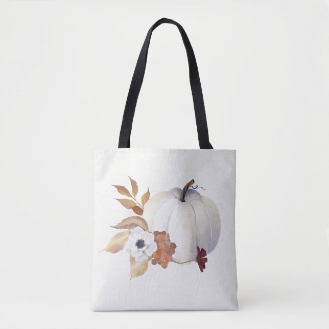 Pumpkin and Magnolia Fall Colours Tote Bag (Front)