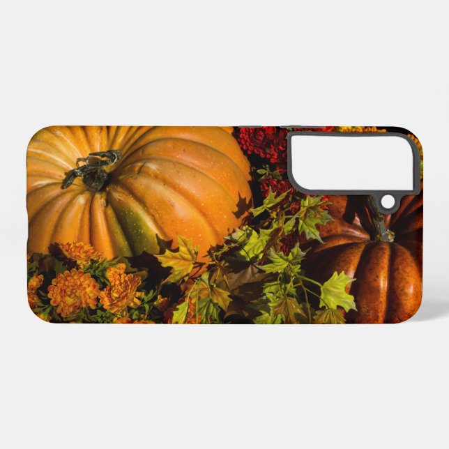 Pumpkin And Mom Arrangement Samsung Case (Back Horizontal)