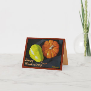 Pumpkin and Pear Folded Greeting Card
