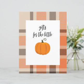 Pumpkin and Plaid Gift Table Poster