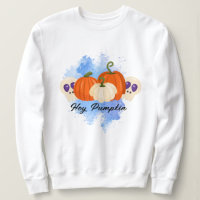 Pumpkin And Skulls Hoodie, Blue Gothic Halloween