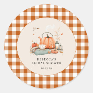 Pumpkin and Spice and Everything Nice Baby Shower  Classic Round Sticker