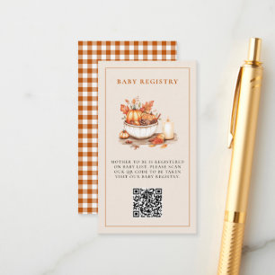 Pumpkin and Spice and Everything Nice Baby Shower Enclosure Card