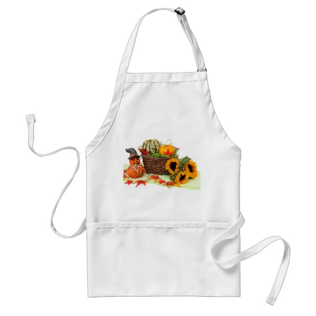 Pumpkin and Sunflowers Standard Apron (Front)