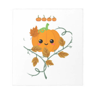 Pumpkin and Vines Sticker Notepad