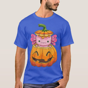 Pumpkin Aolotl Halloween Cute Jack O Lantern Meica T-Shirt