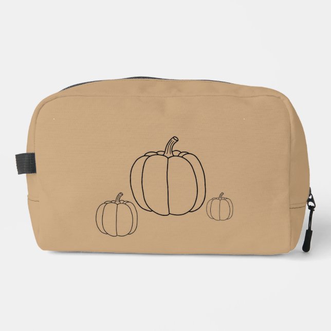 Pumpkin Autumn Fall Colour  Dopp Kit (Front)