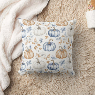 Pumpkin Autumn Fall Modern Farmhouse Porch Throw Pillow