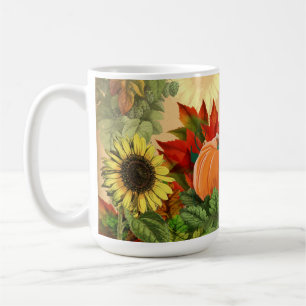 Pumpkin Autumn Fall Sunflower Coffee Mug