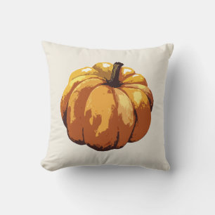 Pumpkin Autumn Halloween Throw Pillow