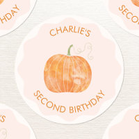 Pumpkin Autumn Personalized Second 2nd Birthday