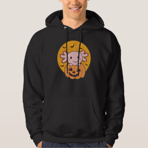 Pumpkin Axolotl Lovers Sweet Animals For Halloween Hoodie