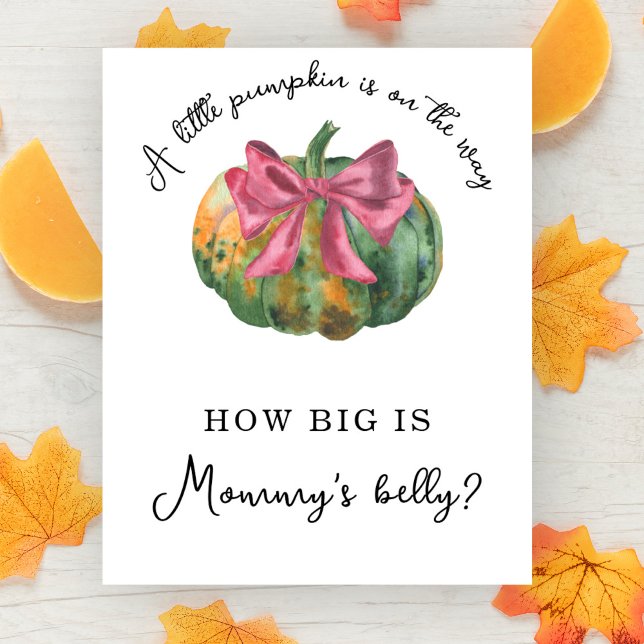 Pumpkin baby - How big is Mommy's belly Poster (Creator Uploaded)