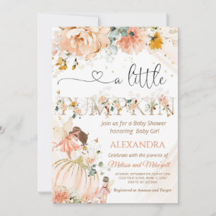 Pumpkin baby shower A Little Pumpkin Is On The Way Invitation