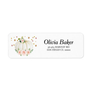 Pumpkin Baby Shower Address
