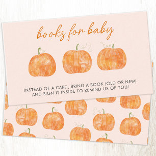 Pumpkin Baby Shower Book Request Enclosure Card