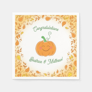 Pumpkin Baby Shower Cute Fall Napkin