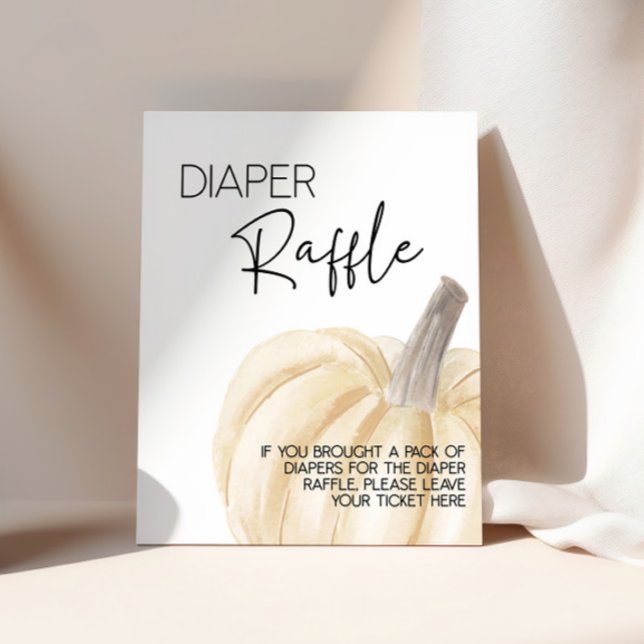 Pumpkin Baby Shower Diaper Raffle Sign (Creator Uploaded)