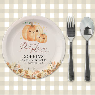Pumpkin Baby Shower – Fall Theme Disposable Paper Plate