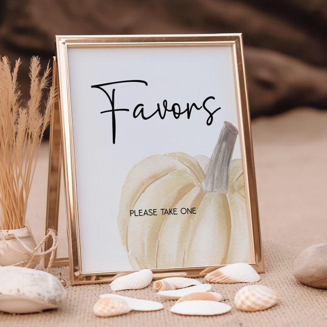 Pumpkin Baby Shower Favours Sign (Creator Uploaded)