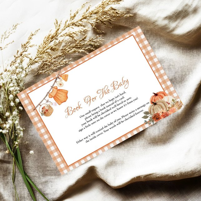 Pumpkin  Baby shower game book for baby request Enclosure Card (Creator Uploaded)